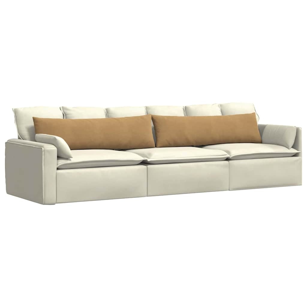 VidaXL Sofa Kussens 2 pcs Bruin 145 x 40 cm Katoen Stof