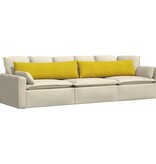 VidaXL Sofa Kussens 2 pcs Geel 145 x 40 cm Katoen Stof