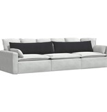 VidaXL Sofa Kussens 2 pcs Zwart 145 x 40 cm Katoen Stof