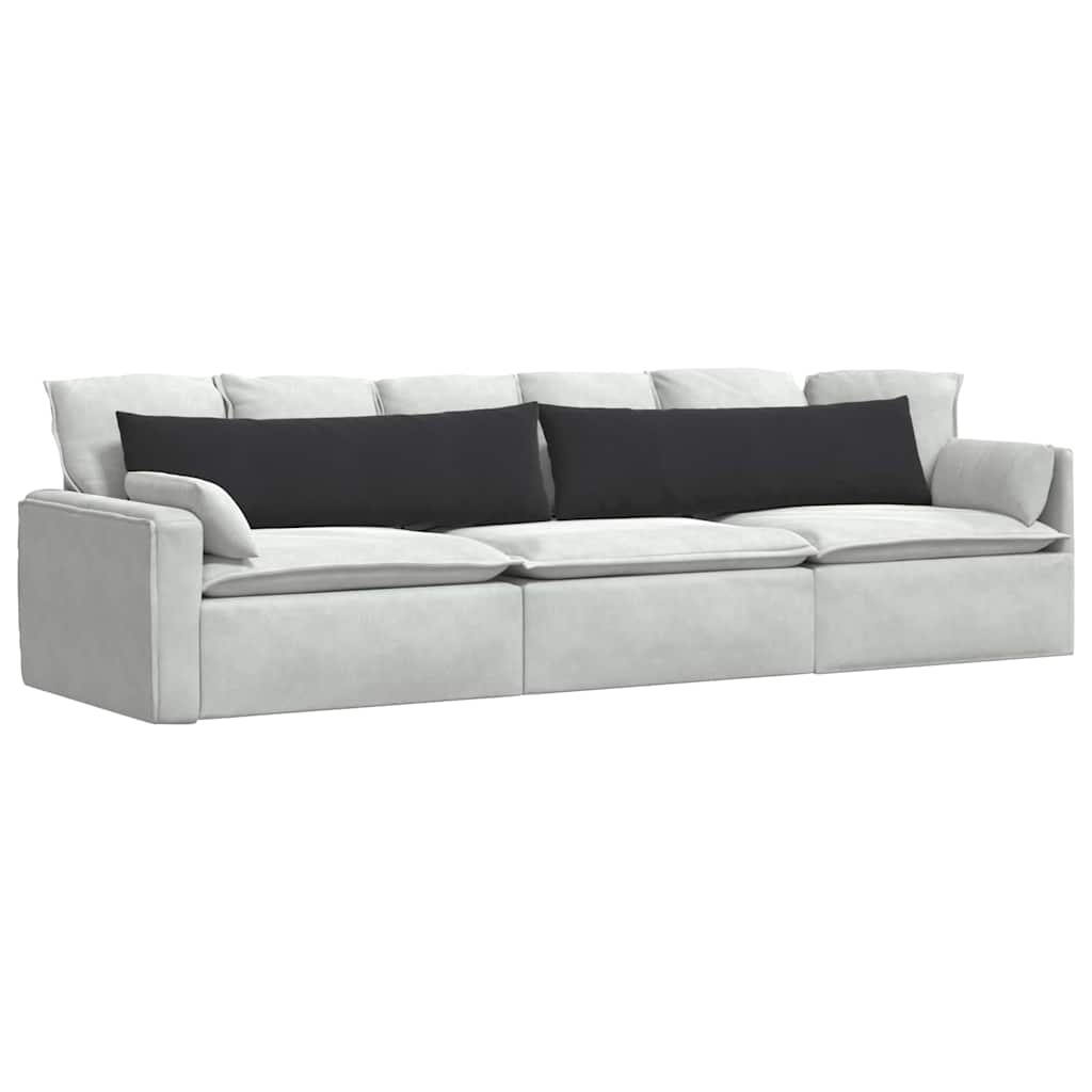 VidaXL Sofa Kussens 2 pcs Zwart 145 x 40 cm Katoen Stof