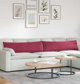 VidaXL Sofa Kussens 2 pcs Wijnrood 145 x 40 cm Katoen Stof