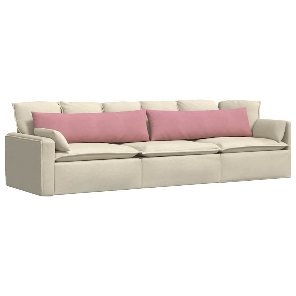 VidaXL Sofa Kussens 2 pcs Roze 145 x 40 cm Katoen Stof