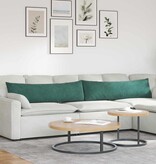 VidaXL Sofa Kussens 2 pcs Donkergroen 145 x 40 cm Katoen Stof