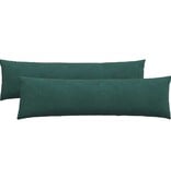 VidaXL Sofa Kussens 2 pcs Donkergroen 145 x 40 cm Katoen Stof