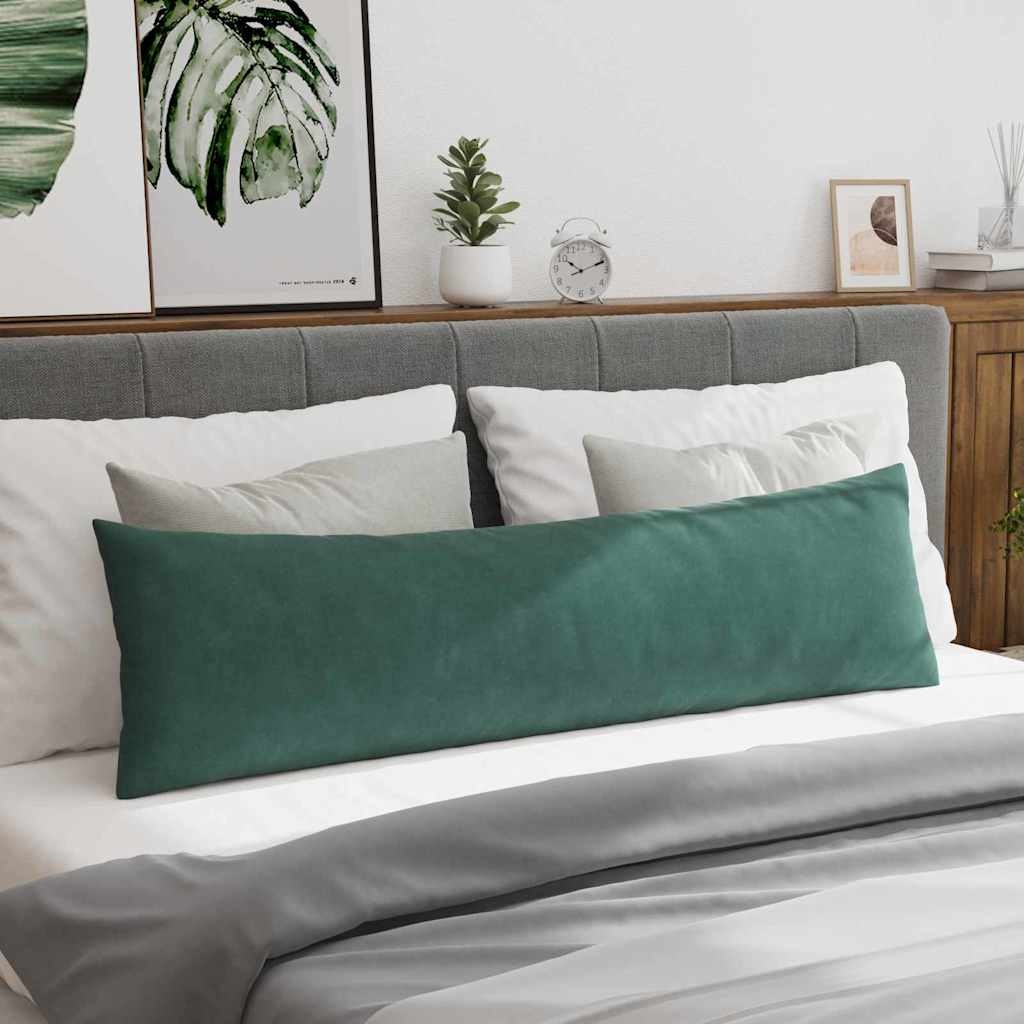 VidaXL Sofa Kussens 2 pcs Donkergroen 145 x 40 cm Katoen Stof