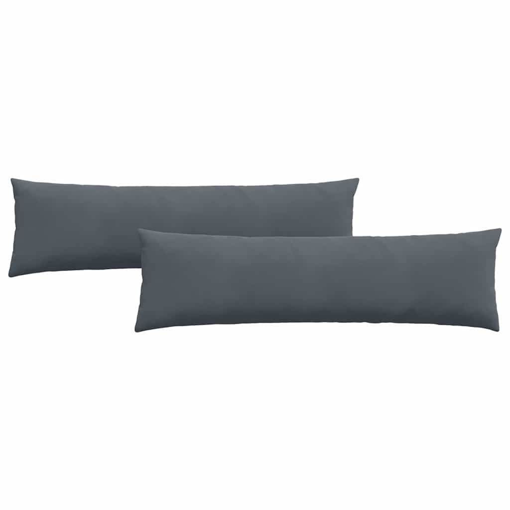 VidaXL Sofa Kussens 2 pcs Donkergrijs 145 x 40 cm Katoen Stof