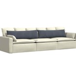 VidaXL Sofa Kussens 2 pcs Donkergrijs 145 x 40 cm Katoen Stof