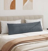 VidaXL Sofa Kussens 2 pcs Donkergrijs 145 x 40 cm Katoen Stof