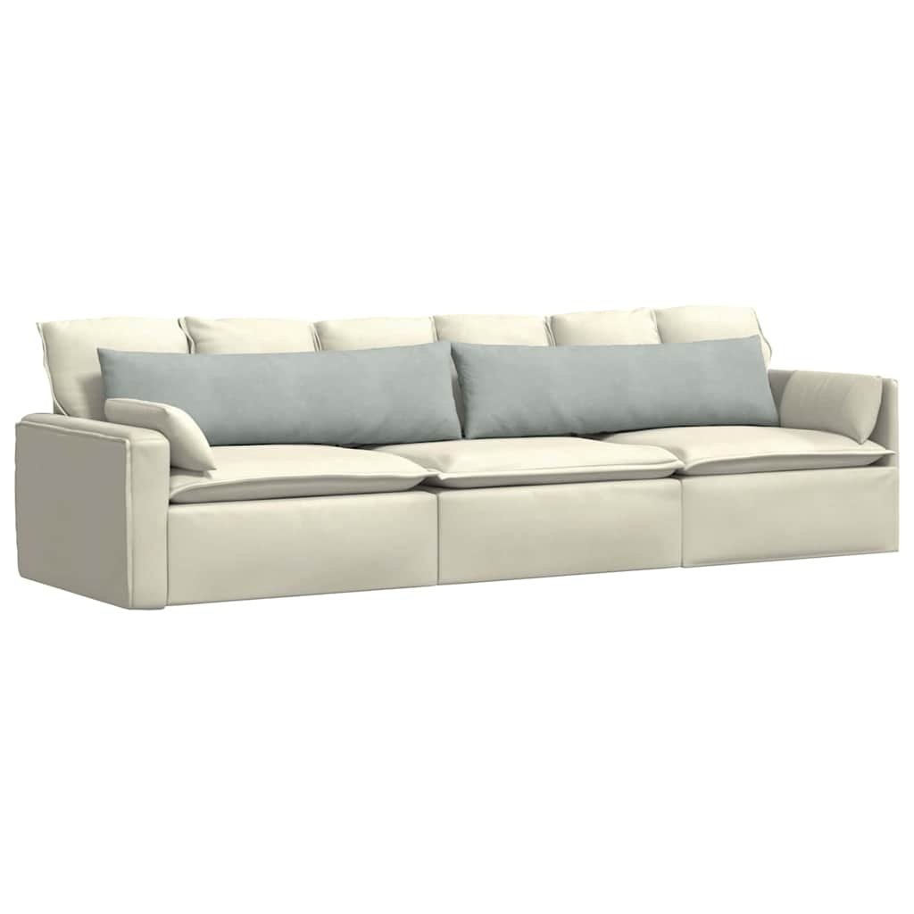 VidaXL Sofa Kussens 2 pcs Lichtgrijs 145 x 40 cm Katoen Stof