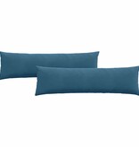 VidaXL Sofa Kussens 2 pcs Blauw 145 x 40 cm Katoen Stof