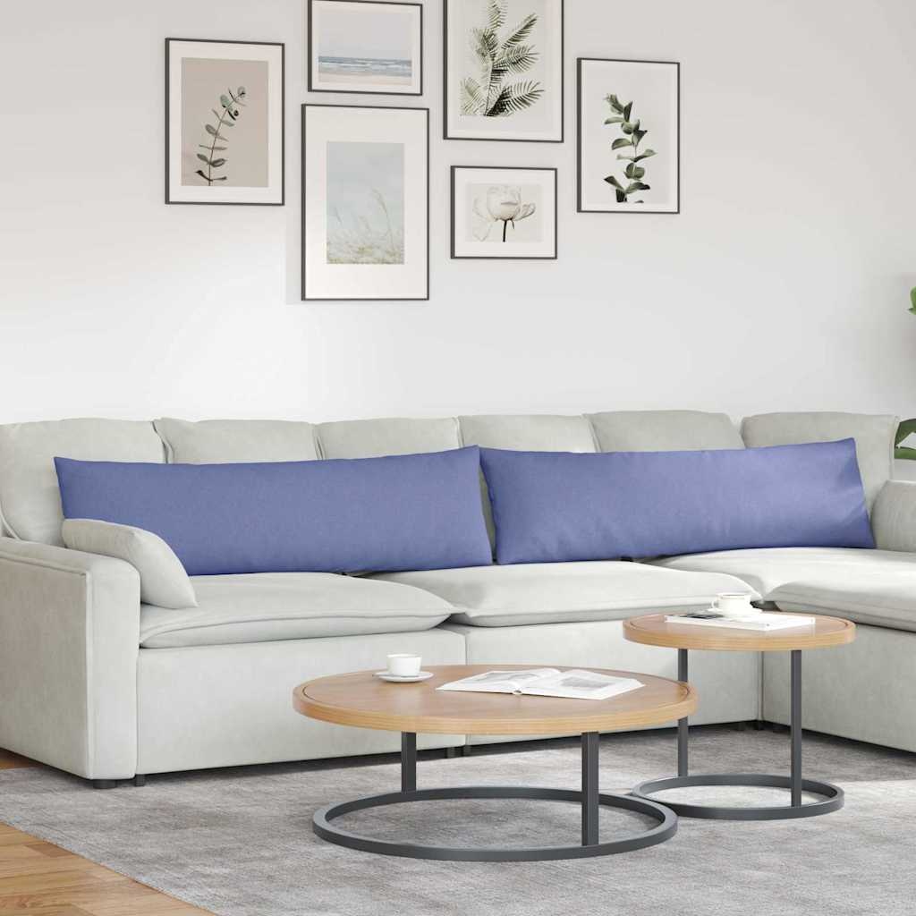 VidaXL Sofa Kussens 2 pcs Blauw 145 x 40 cm Stof