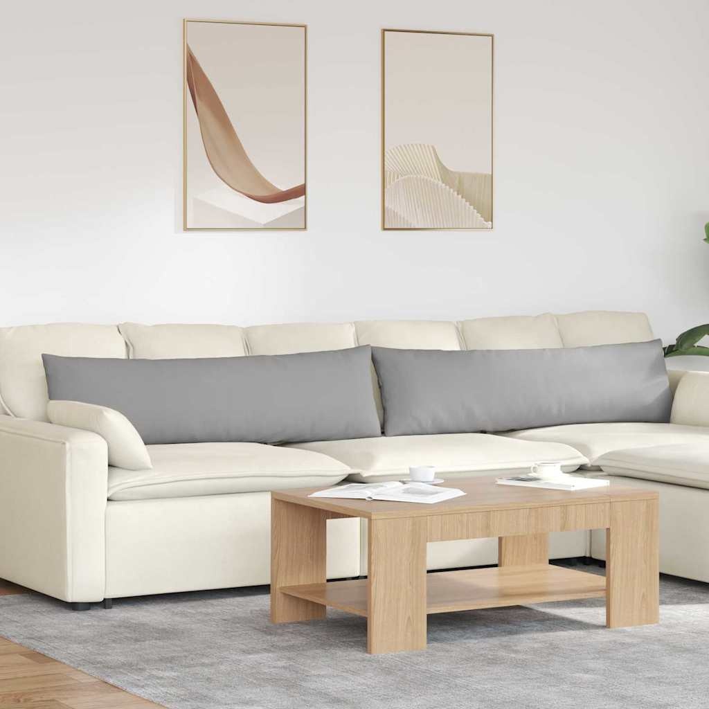 VidaXL Sofa Kussens 2 pcs Grijs 145 x 40 cm Stof