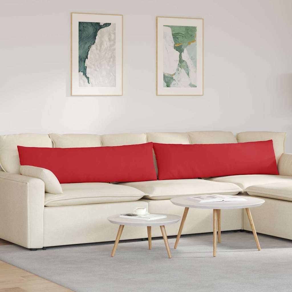 VidaXL Sofa Kussens 2 pcs Rood 145 x 40 cm Stof