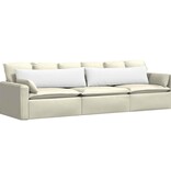 VidaXL Sofa Kussens 2 pcs Wit 145 x 40 cm Stof