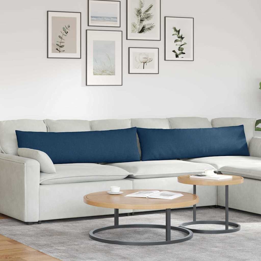 VidaXL Sofa Kussens 2 pcs Blauw 145 x 40 cm Stof