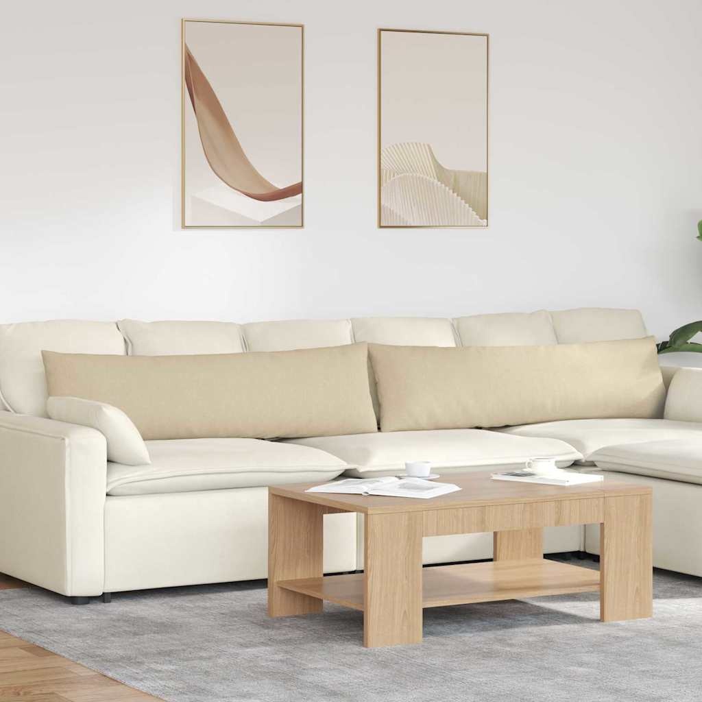 VidaXL Sofa Kussens 2 pcs Crème 145 x 40 cm Stof