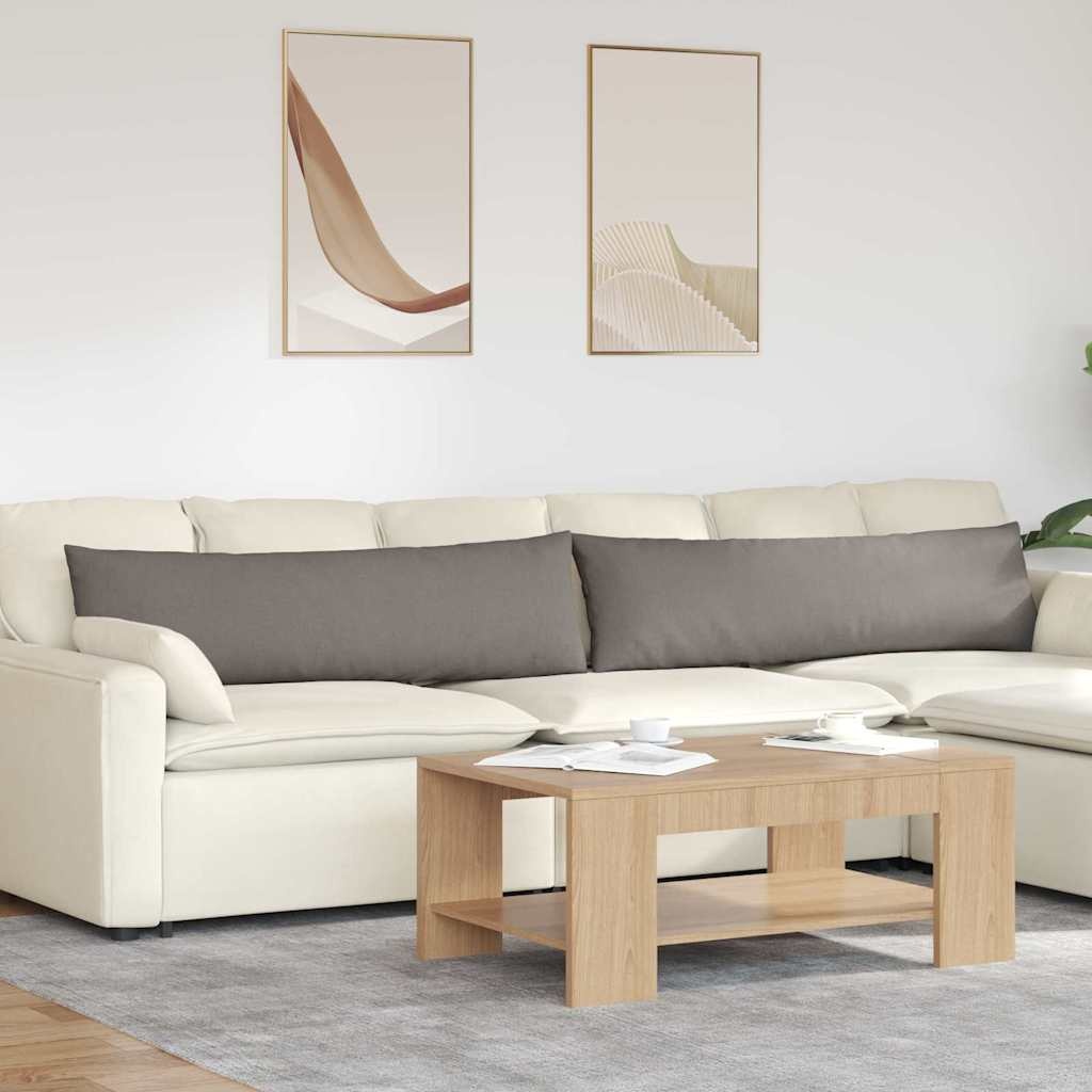 VidaXL Sofa Kussens 2 pcs Taupe 145 x 40 cm Stof