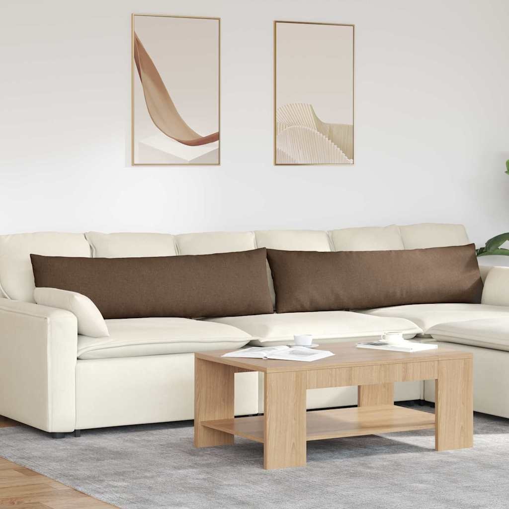 VidaXL Sofa Kussens 2 pcs Bruin 145 x 40 cm Stof