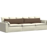VidaXL Sofa Kussens 2 pcs Bruin 145 x 40 cm Stof
