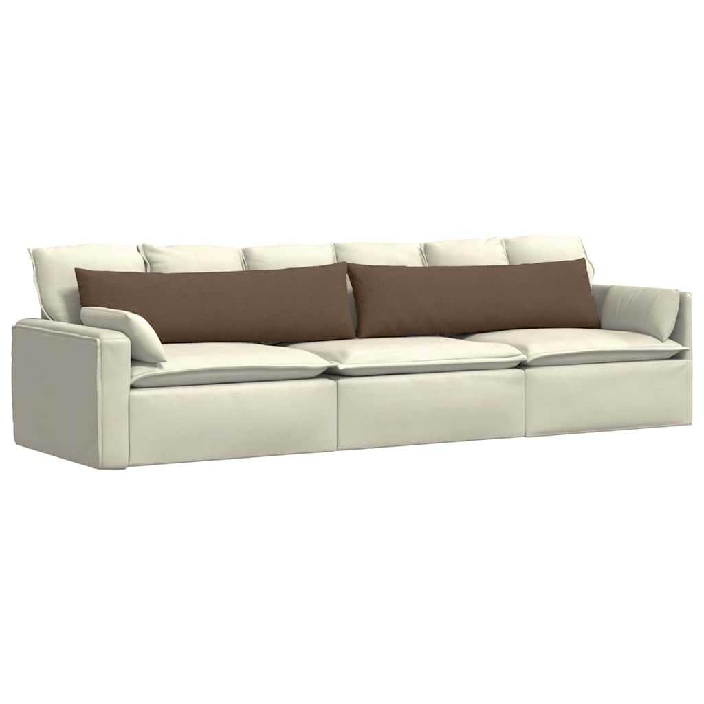 VidaXL Sofa Kussens 2 pcs Bruin 145 x 40 cm Stof