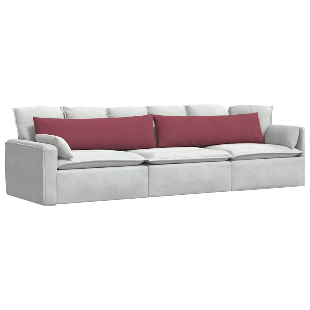 VidaXL Sofa Kussens 2 pcs Wijnrood 145 x 40 cm Stof
