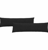 VidaXL Sofa Kussens 2 pcs Zwart 145 x 40 cm Stof