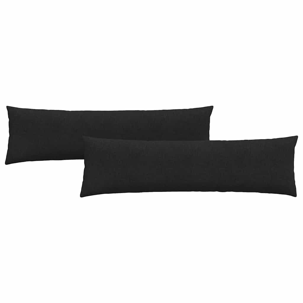 VidaXL Sofa Kussens 2 pcs Zwart 145 x 40 cm Stof