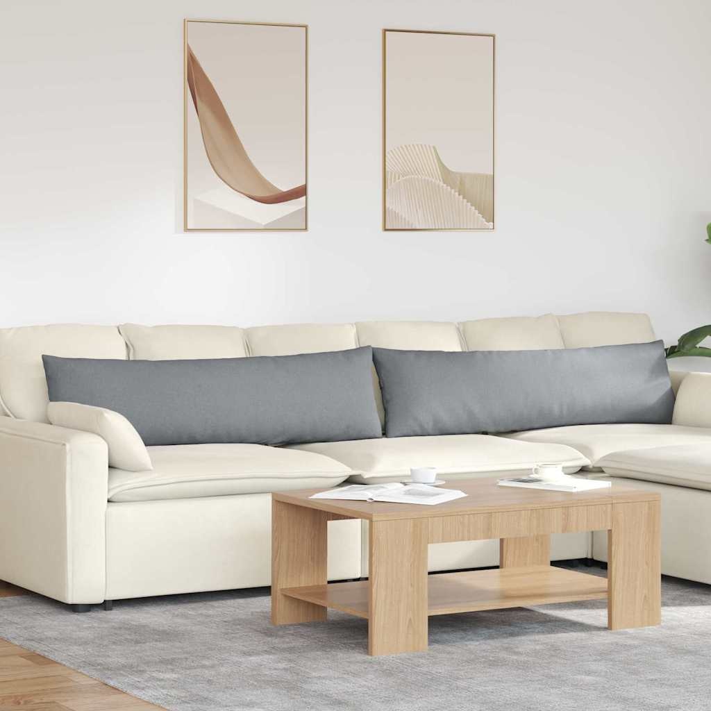 VidaXL Sofa Kussens 2 pcs Lichtgrijs 145 x 40 cm Stof