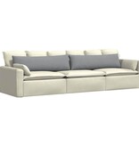 VidaXL Sofa Kussens 2 pcs Lichtgrijs 145 x 40 cm Stof