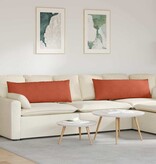 VidaXL Sofa Kussens 2 pcs Rood-oranje 120 x 40 cm Katoen Stof