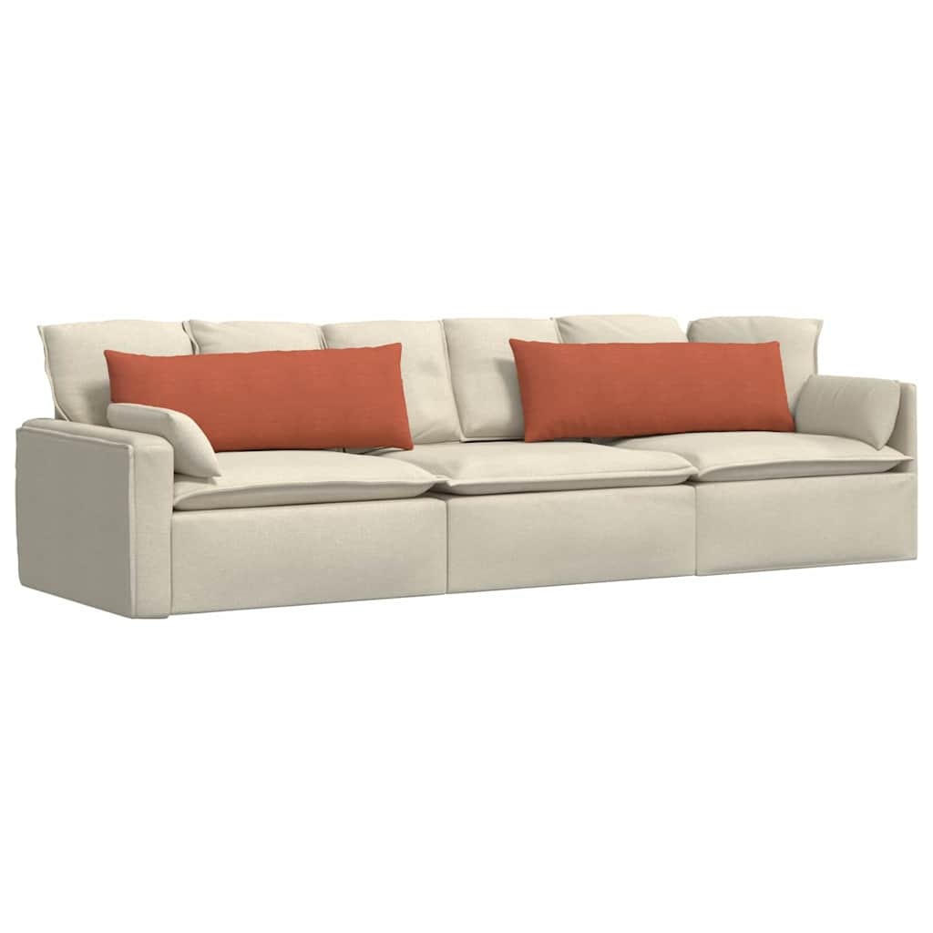 VidaXL Sofa Kussens 2 pcs Rood-oranje 120 x 40 cm Katoen Stof