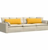 VidaXL Sofa Kussens 2 pcs Lichtgeel 120 x 40 cm Katoen Stof