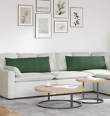 VidaXL Sofa Kussens 2 pcs Donkergroen 120 x 40 cm Katoen Stof