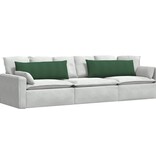 VidaXL Sofa Kussens 2 pcs Donkergroen 120 x 40 cm Katoen Stof