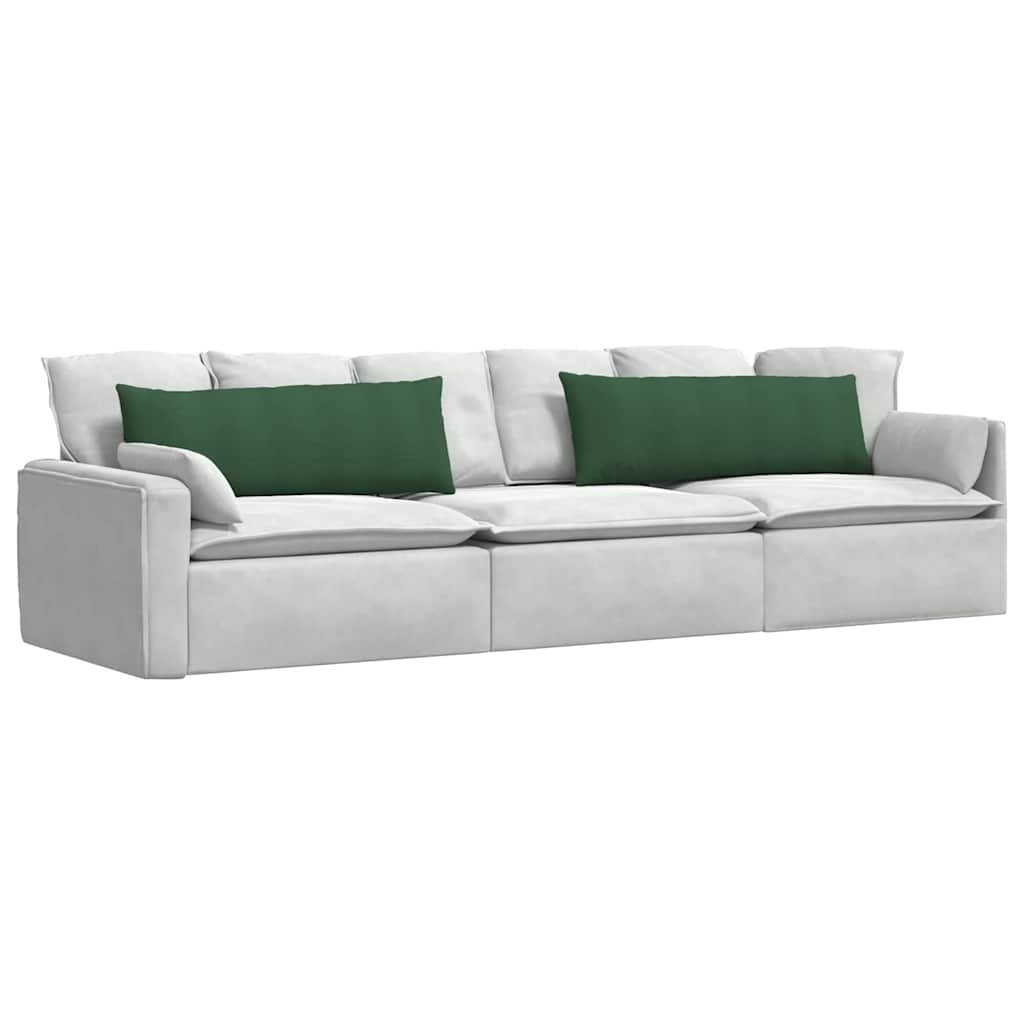 VidaXL Sofa Kussens 2 pcs Donkergroen 120 x 40 cm Katoen Stof