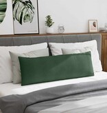 VidaXL Sofa Kussens 2 pcs Donkergroen 120 x 40 cm Katoen Stof