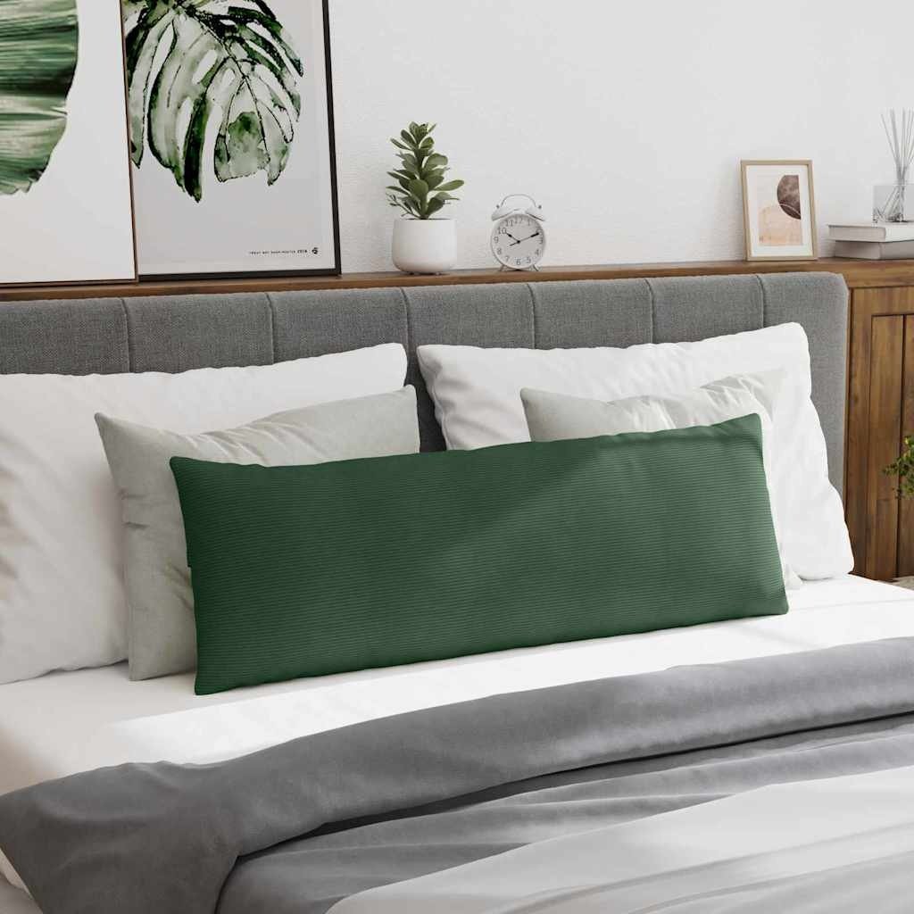 VidaXL Sofa Kussens 2 pcs Donkergroen 120 x 40 cm Katoen Stof