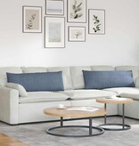 VidaXL Sofa Kussens 2 pcs Blauw 120 x 40 cm Katoen Stof