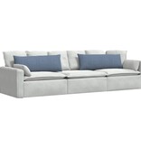 VidaXL Sofa Kussens 2 pcs Blauw 120 x 40 cm Katoen Stof