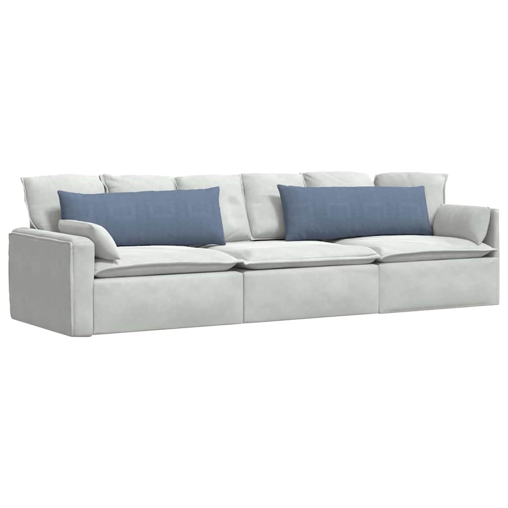 VidaXL Sofa Kussens 2 pcs Blauw 120 x 40 cm Katoen Stof