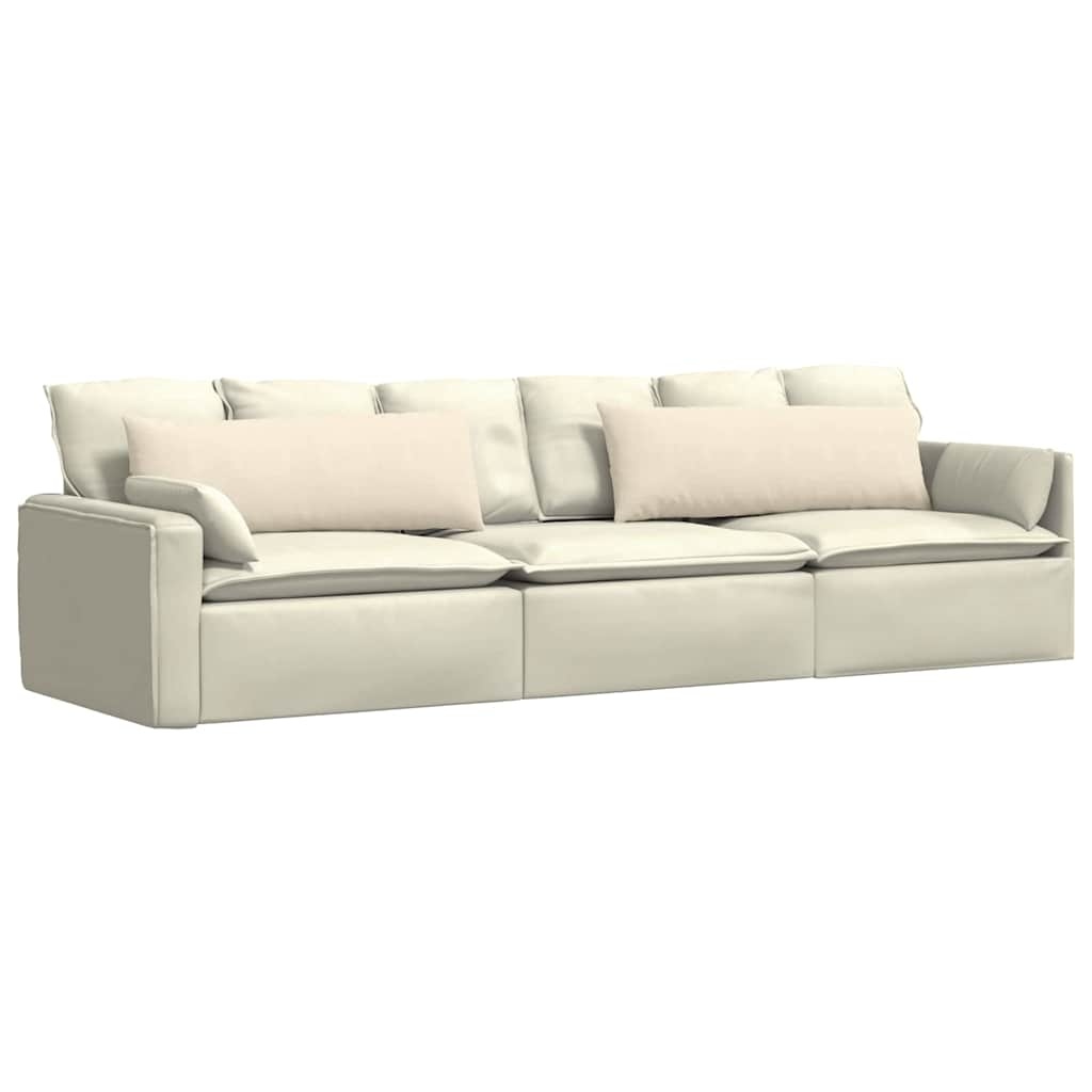 VidaXL Sofa Kussens 2 pcs Crème 120 x 40 cm Katoen Stof