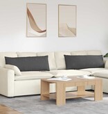 VidaXL Sofa Kussens 2 pcs Donkergrijs 120 x 40 cm Katoen Stof
