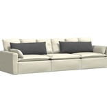 VidaXL Sofa Kussens 2 pcs Donkergrijs 120 x 40 cm Katoen Stof