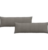 VidaXL Sofa Kussens 2 pcs Lichtgrijs 120 x 40 cm Katoen Stof