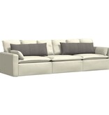 VidaXL Sofa Kussens 2 pcs Lichtgrijs 120 x 40 cm Katoen Stof