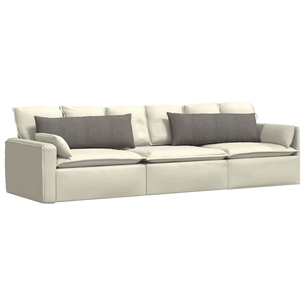 VidaXL Sofa Kussens 2 pcs Lichtgrijs 120 x 40 cm Katoen Stof