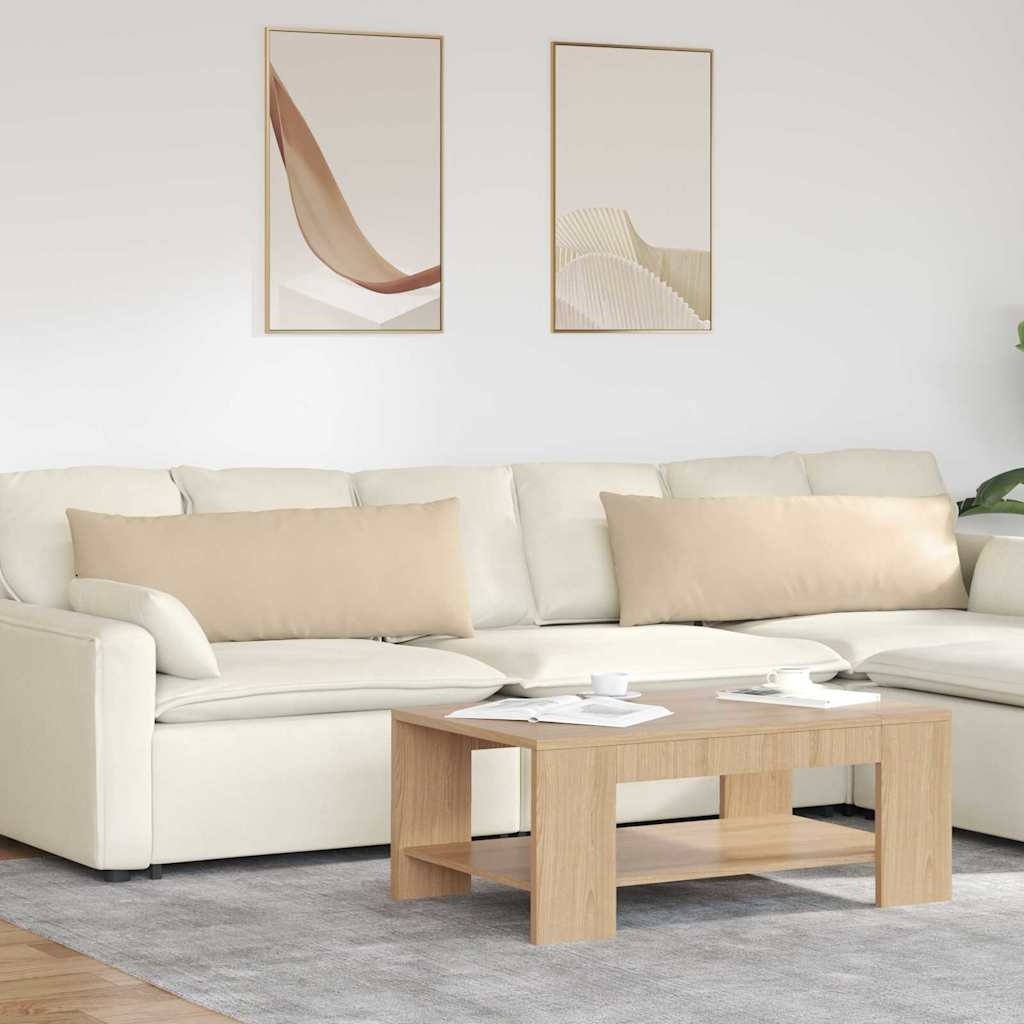 VidaXL Sofa Kussens 2 pcs Crème 120 x 40 cm Stof