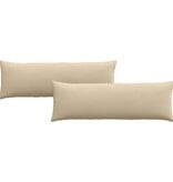VidaXL Sofa Kussens 2 pcs Crème 120 x 40 cm Stof