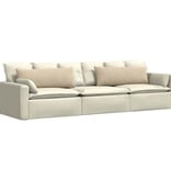 VidaXL Sofa Kussens 2 pcs Crème 120 x 40 cm Stof