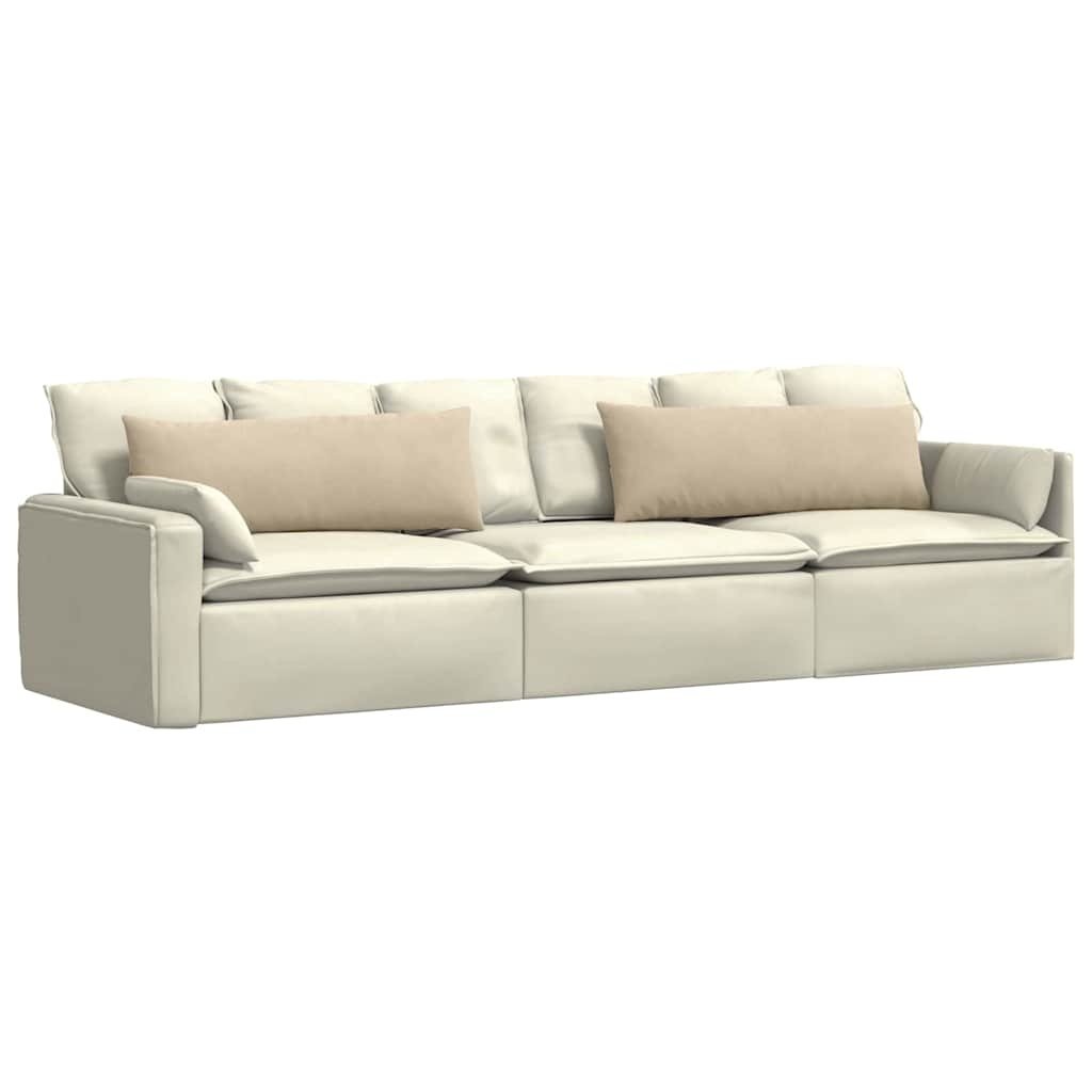 VidaXL Sofa Kussens 2 pcs Crème 120 x 40 cm Stof
